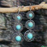 Exquisite Turquoise Bell Earrings