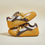 2025  ins Korean version of the new retro German training little white shoes for women  spring students thick soles increase height casual street auction LDS05