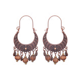 National Geometric Round Wooden Bead Earrings