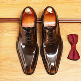 2025 Brick and mortar store wholesale British Oxford shoes men's leather business dress handmade glossy wedding cowhide shoes pointed