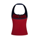 TX218 retro trend 2025 summer high-end niche design hot girl clothing thin women's neck vest
