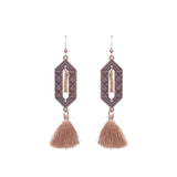 Tassel alloy hollow earrings