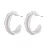 Geometric C-shaped small earrings Simple earrings