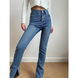 themeisles - Tala Cowgirl Split Jeans