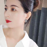S925 silver needle fashion diamond drop diamond earrings