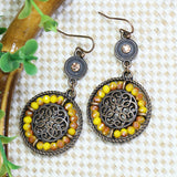 Geometric water drop shell earrings
