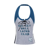 TX218 retro trend 2025 summer high-end niche design hot girl clothing thin women's neck vest
