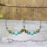 Geometric water drop shell earrings