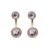 Diamond circle geometric earrings
