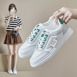 spring new little white shoes women's ins Korean version of students running sports board shoes heightening lace-up casual shoes Q28