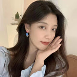 S925 Silver Needle Tulip Earrings Makaron Earrings