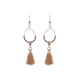 Exaggerated retro wooden earrings