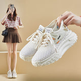 2025  ins Korean version of flying woven shoes  summer new student sports shoes breathable fitness running casual shoes YDY423