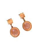 S925 Silver Needle Round Opal Earrings