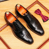 2025 Douyin Internet celebrity patent leather glossy dress business leather shoes pointed men's leather Oxford shoes British style wedding shoes
