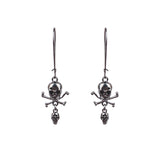 Horrible funny skull Halloween earrings