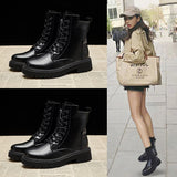 Ins trendy Martin boots women's popular autumn new British short boots platform student Internet celebrity locomotive boots casual boots F06