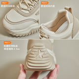 ins Korean version of the new dad shoes for women  spring student sports running shoes casual shoes platform height increase 1308
