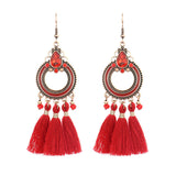 Geometric tassel simple earrings