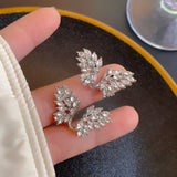 Simple diamond butterfly earrings