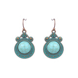 Antique ethnic old alloy earrings