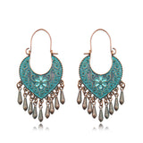 Geometric alloy retro earrings