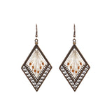 Fashion drop-shaped hand-woven retro earrings