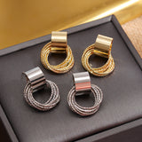 S925 Silver Needle Fashion Geometric Earrings