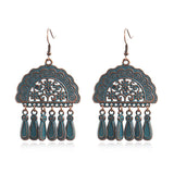 Geometric alloy retro earrings