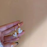 S925 Silver Needle Asymmetric Love Earrings