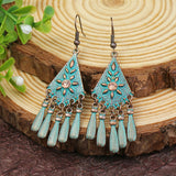 Tassel pendant alloy retro earrings