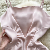 - women's summer satin dress GEU406
