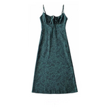 vmtvr- Vintage Floral Drawstring Mid-Length Slip Dress GEU416
