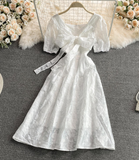 vmtvr- White A Line Short Dress Fashion Dress GEU440