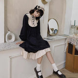 Halloween Gothic Retro Girls Lolita Lace Tea Party Dress Anime Cosplay Women Princess Long Sleeve Dresses Japanese Op Kawaii Sweet Costume