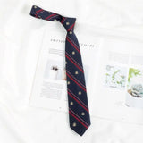 Momentlover -  Japanese College Style DK Uniform Hand Tie Fashion High Street Shirt Simple Striped Bow Ties Students Top Clothes Accessories