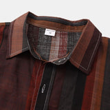 Momentlover  Men Clothing  Summer Men's Printed Short Sleeve Shirts Casual Vintage Lapel Buttons Camisas Para Hombre