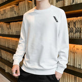 Momentlover  -  Fashion O-Neck Solid Color All-match Embroidery T-Shirt Men's Clothing  Spring New Casual Pullovers Loose Korean Tee Shirt