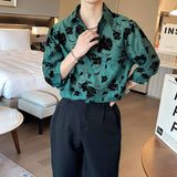 Momentlover Summer Men's Cargo Loose Hawaiian Shirt Green Color Cotton Clothes Casual Shirts Streetwear Camisa Masculina Size M-2XL