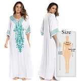 Elegant Quick-Drying Striped V-Neck Self Belted Summer Beach Dress Black Cotton Tunic Plus Size Women Beachwear Kaftan Q941