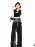 themeisles Vintage Harajuku Jeans Women Clothes For Teenagers Y2k Women's Slacks Fashion Aesthetic Clothing Autumn New Products Baggy Pants