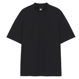 Momentlover  -  T-shirt Men's Short Sleeve Summer New Korean Trend Solid Black Small High Collar Casual Tee Tops For Male Tide 2Y8728