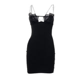Thanksgiving Day Gift Dresses For Women Summer Skinny Sexy Black Halter Casual Evening Party Prom Mini Dress Vestidos Irregular Outfits Clothes