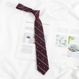 Momentlover -  Japanese College Style DK Uniform Hand Tie Fashion High Street Shirt Simple Striped Bow Ties Students Top Clothes Accessories