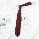 Momentlover -  Japanese College Style DK Uniform Hand Tie Fashion High Street Shirt Simple Striped Bow Ties Students Top Clothes Accessories