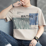 Momentlover  -  Fashion Printed O-Neck Short Sleeve All-match T-Shirt Men's Clothing Spring New Oversized Casual Pullovers Korean Tee Shirt
