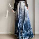 Hanfu Skirt Chinese Style Costume Mamianqun Ming Dynasty Weaving Gold Or Printing Horse Face Skirt Chinese Dress Original