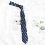 Momentlover -  Japanese College Style DK Uniform Hand Tie Fashion High Street Shirt Simple Striped Bow Ties Students Top Clothes Accessories