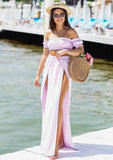 Women Mesh Sheer Bikini Cover-Ups Set See-Through Long Sleeve Crop Tops And Cover Up Skirts Two Piece Swimwear Beach Dresses