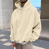 Momentlover New Hip Hop Hoodies With Heavyweight Autumn Winter Men Kanye West Hoodie Sweatshirt Swag Solid Good Quality Pullover